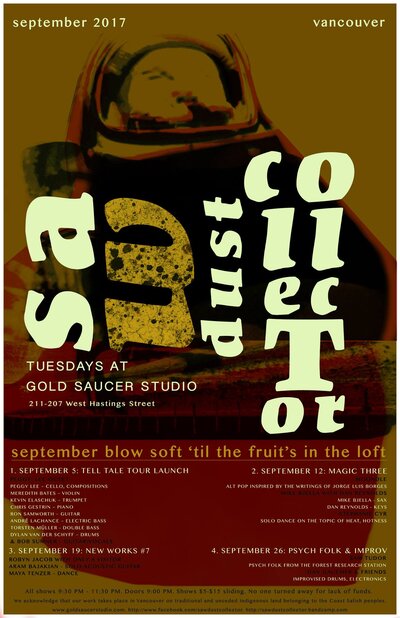 Peggy Lee Octet: Tell Tale, Bob Sumner @ The Gold Saucer Sep 5 2017 - May 6th @ The Gold Saucer