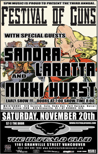 FESTIVAL OF GUNS: Sandra  Laratta, Nikki Hurst Band @ Buffalo Club Nov 20 2004 - Jun 4th @ Buffalo Club