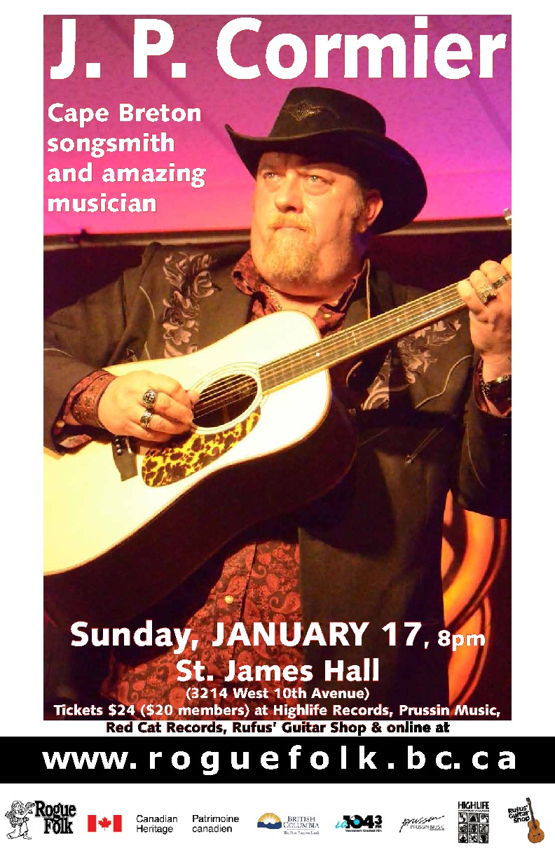J.P. Cormier @ St. James Community Hall Jan 17 2016 - Jun 23rd @ St. James Community Hall