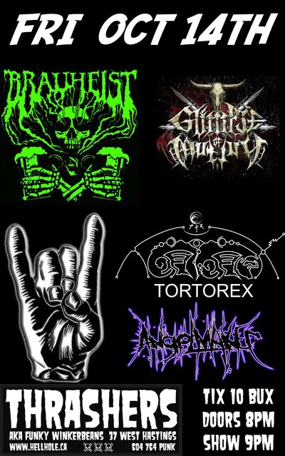 METAL!: Brauheist , Glimpse of Mutiny, Tortorex, Angelmaker @ Funky Winker Beans Oct 14 2011 - May 7th @ Funky Winker Beans