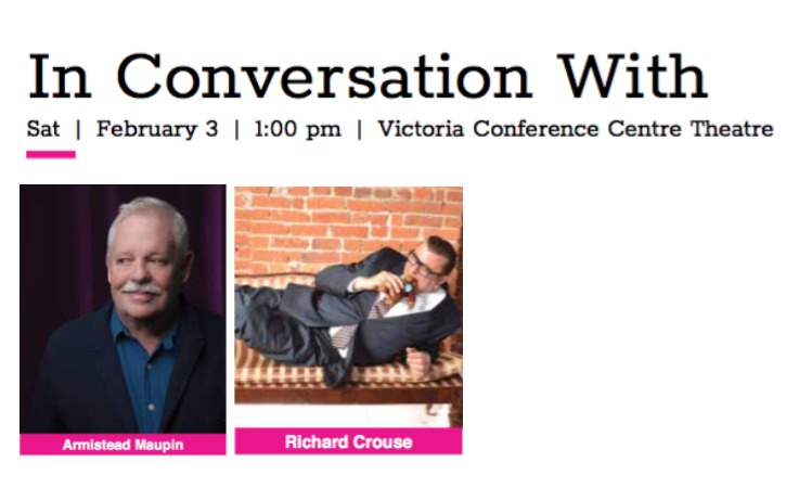 In Conversation With Armistead Maupin @ Victoria Conference Centre Theatre Feb 3 2018 - May 12th @ Victoria Conference Centre Theatre