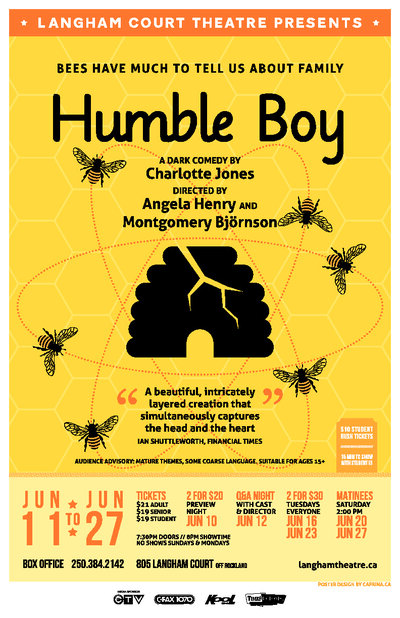 HUMBLE BOY A Dark Comedy by Charlotte Jones, Directed by Angela Henry and Montgomery Bj&ouml;rnson @ Langham Court Theatre Jun 19 2015 - Jun 7th @ Langham Court Theatre