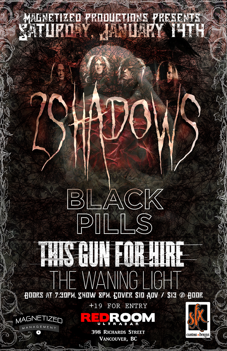 This Gun For Hire, The Waning Light @ The Red Room Jan 14 2017 - Jun 24th @ The Red Room