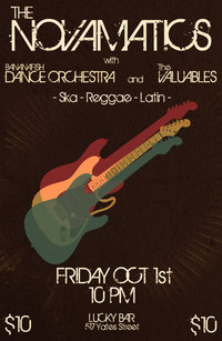 BREAK THE DANCE FLOOR: The Novamatics, Bananafish Dance Orchestra, The Valuables @ Lucky Bar Dec 31 1969 - May 6th @ Lucky Bar