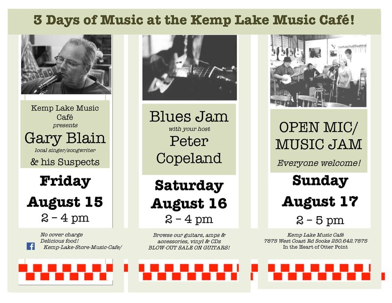 GARY BLAIN & his Suspects LIVE at the KEMP LAKE MUSIC CAFE: Gary Blain & his Suspects @ Kemp Lake Music Cafe Aug 15 2014 - May 7th @ Kemp Lake Music Cafe