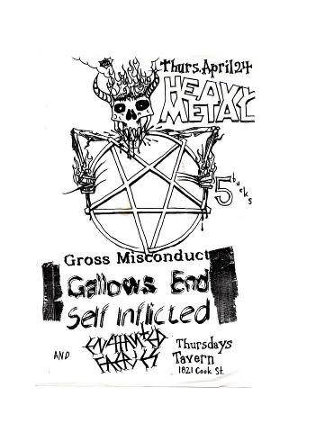 Gross Misconduct, Gallows End, SELF INFLICTED, Enchanted Faeries @ Thursdays Tavern - Apr 24, 2003