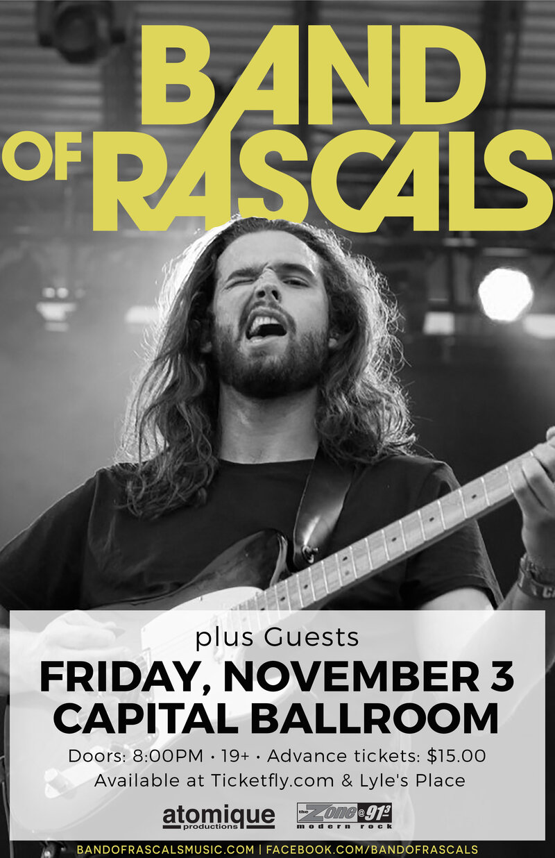 Band of Rascals, Plus Guests @ Capital Ballroom Nov 3 2017 - Jun 4th @ Capital Ballroom