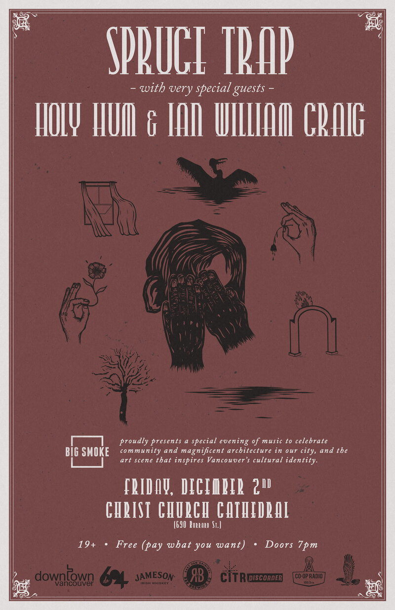 Spruce Trap, Holy Hum, Ian William Craig @ Christ Church Cathedral Dec 2 2016 - May 7th @ Christ Church Cathedral