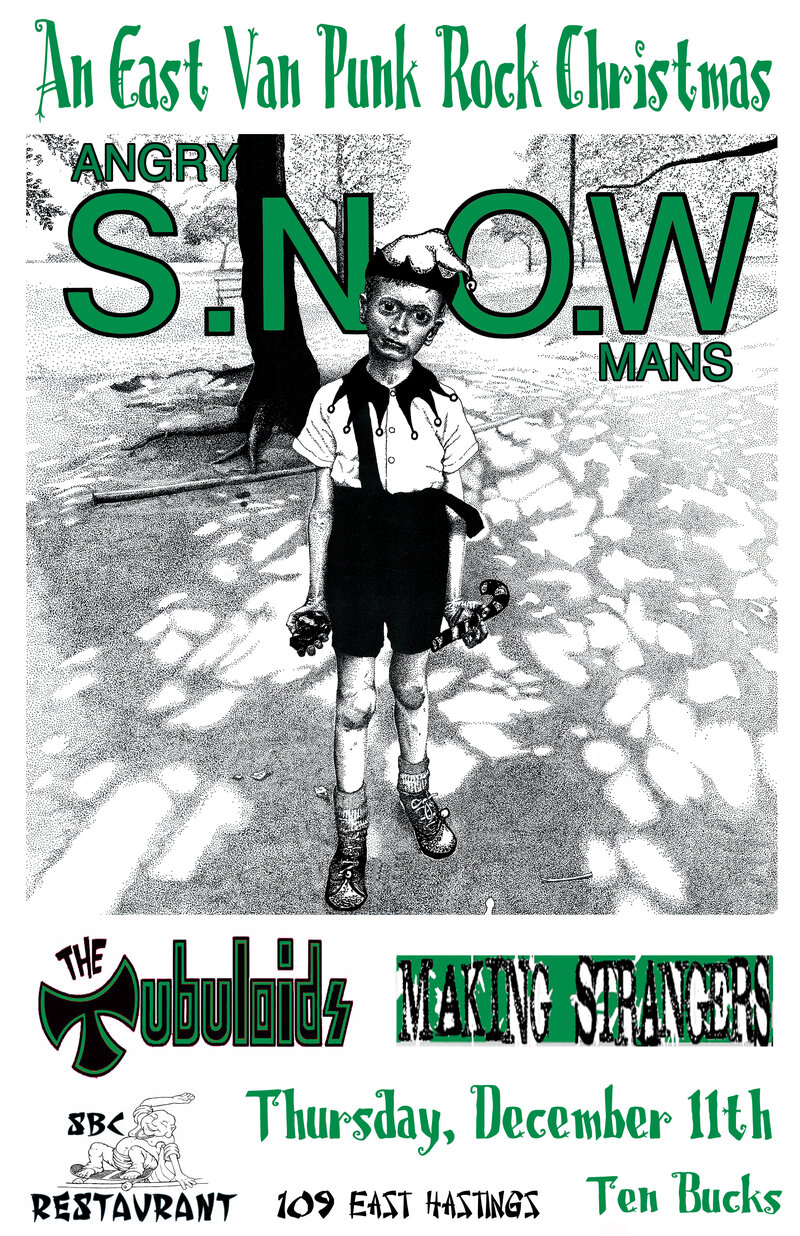 PUNK ROCK XMAS SKATE BASH: Angry Snowmans, The Tubuloids, Making Strangers  @ SBC Restaurant Dec 11 2014 - May 8th @ SBC Restaurant