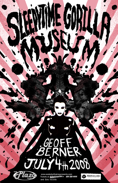 Refunds at point of purchase: Sleepytime Gorilla Museum, Geoff Berner @ Plaza Club Jul 4 2008 - May 12th @ Plaza Club