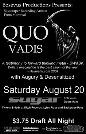 Quo Vadis, Augury, Desensitized @ Capital Ballroom Aug 20 2005 - May 8th @ Capital Ballroom