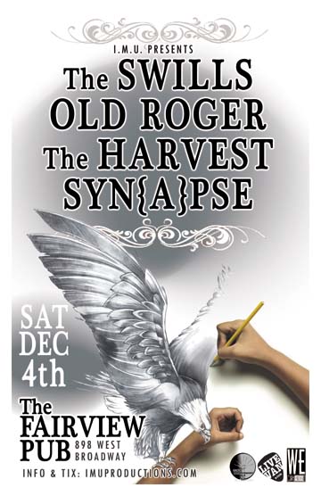 The SWILLS, Old Roger, The Harvest, SYN{A}PSE @ Fairview Pub Dec 4 2010 - May 10th @ Fairview Pub