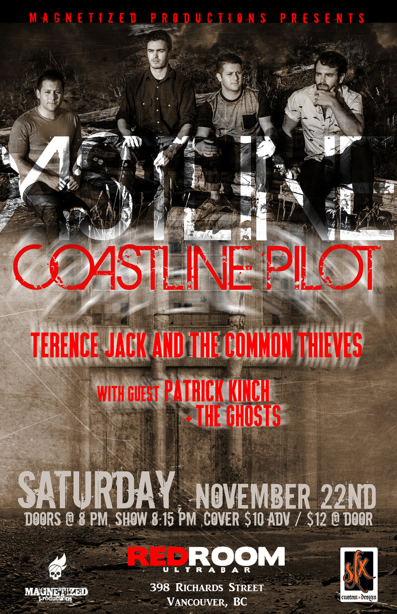 Coastline Pilot, Terence Jack & the Common Thieves, w/special guests @ The Red Room Nov 22 2014 - May 8th @ The Red Room