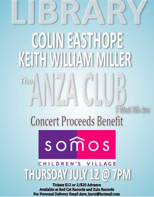 Library, Colin Easthope, Keith William Miller @ The Anza Club Jul 12 2012 - Jun 3rd @ The Anza Club