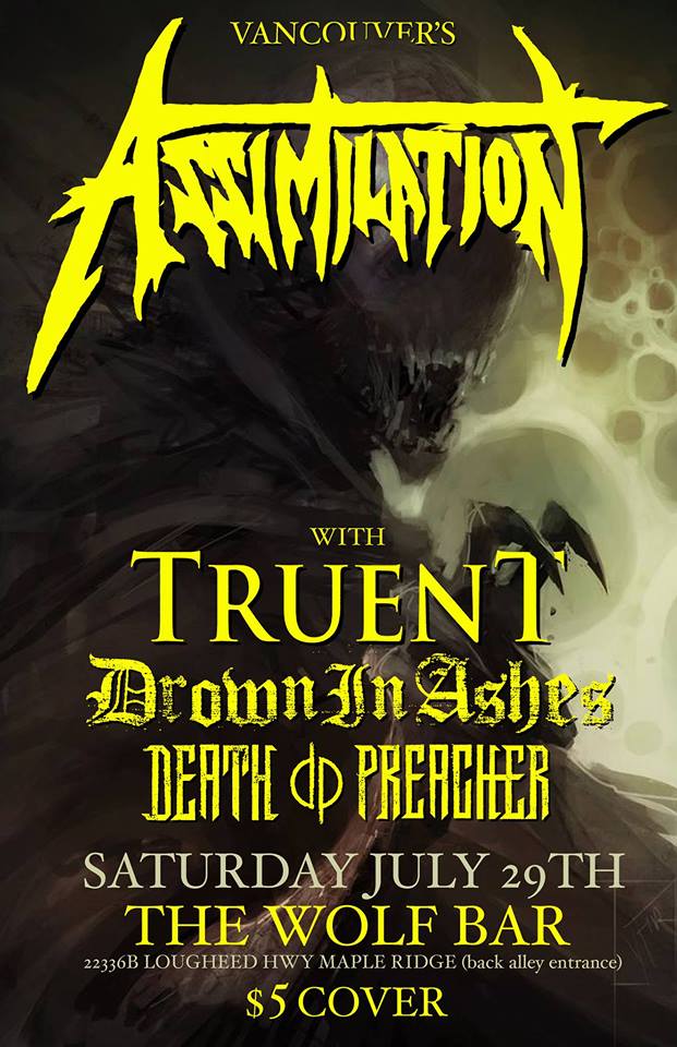 Assimilation, TRUENT, DrownInAshes, DEATH PREACHER @ The Wolf Bar Jul 29 2017 - May 6th @ The Wolf Bar