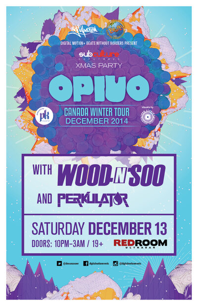 SUBculture Saturday's XMAS PARTY Feat: Opiuo @ The Red Room Dec 13 2014 - May 14th @ The Red Room