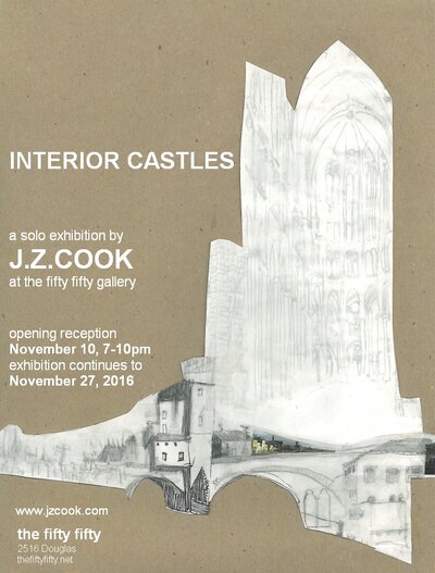 Interior Castles: Jessica Ziakin Cook @ the fifty fifty arts collective Nov 10 2016 - Jun 6th @ the fifty fifty arts collective