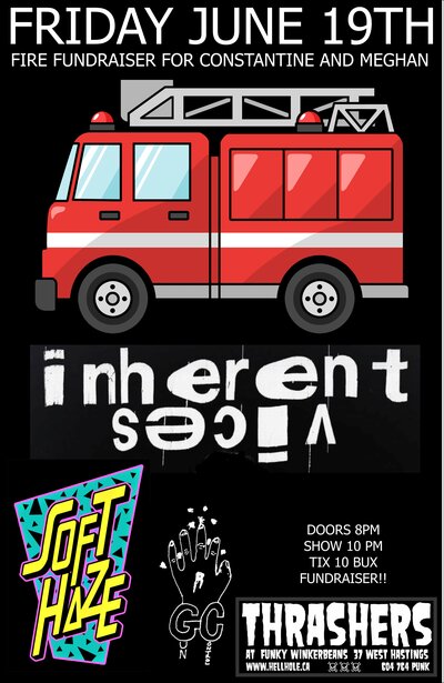 Inherent Vices , Soft Haze, Gun Control @ Funky Winker Beans Jun 19 2015 - May 8th @ Funky Winker Beans
