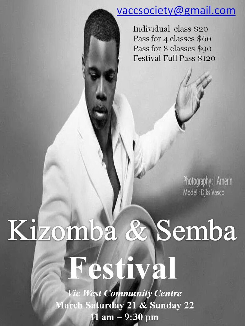 The Afro-House KIZOMBA & SEMBA Festival @ 1303 Broad Street Mar 19 2015 - May 10th @ 1303 Broad Street