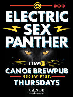 Electric Sex Panther @ Canoe Brewpub Sep 15 2016 - Jun 8th @ Canoe Brewpub