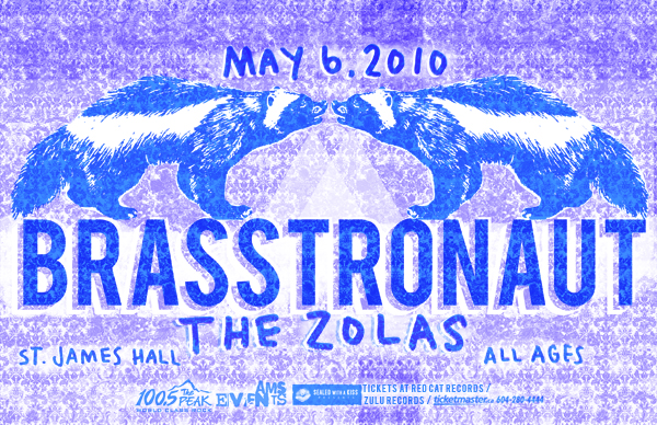 Brasstronaut, The Zolas  @ St. James Community Hall May 6 2010 - May 7th @ St. James Community Hall