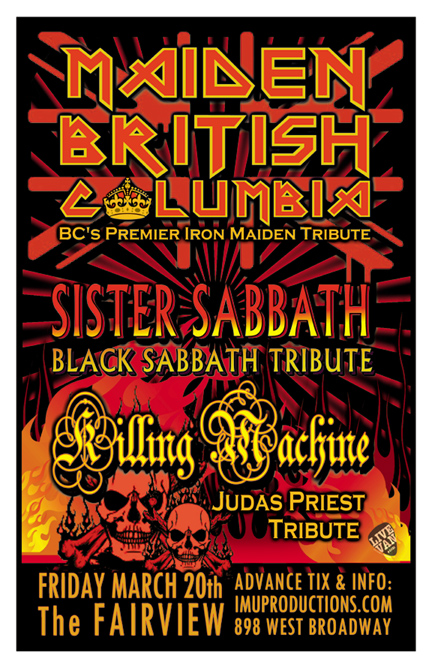 Sister Sabbath, Maiden British Columbia,  @ Fairview Pub Mar 20 2015 - May 20th @ Fairview Pub