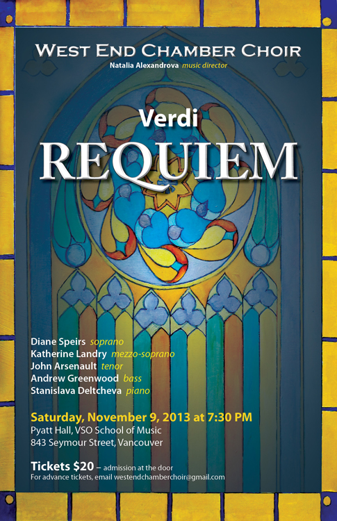 West End Chamber Choir @ VSO School of Music (Pyatt Hall) Nov 9 2013 - May 7th @ VSO School of Music (Pyatt Hall)