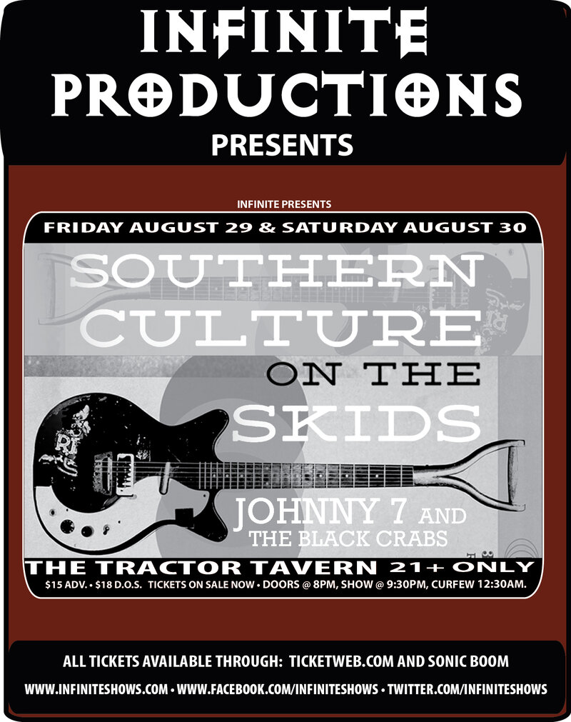 Southern Culture on the Skids, with special guests @ The Tractor Tavern Aug 29 2014 - May 7th @ The Tractor Tavern