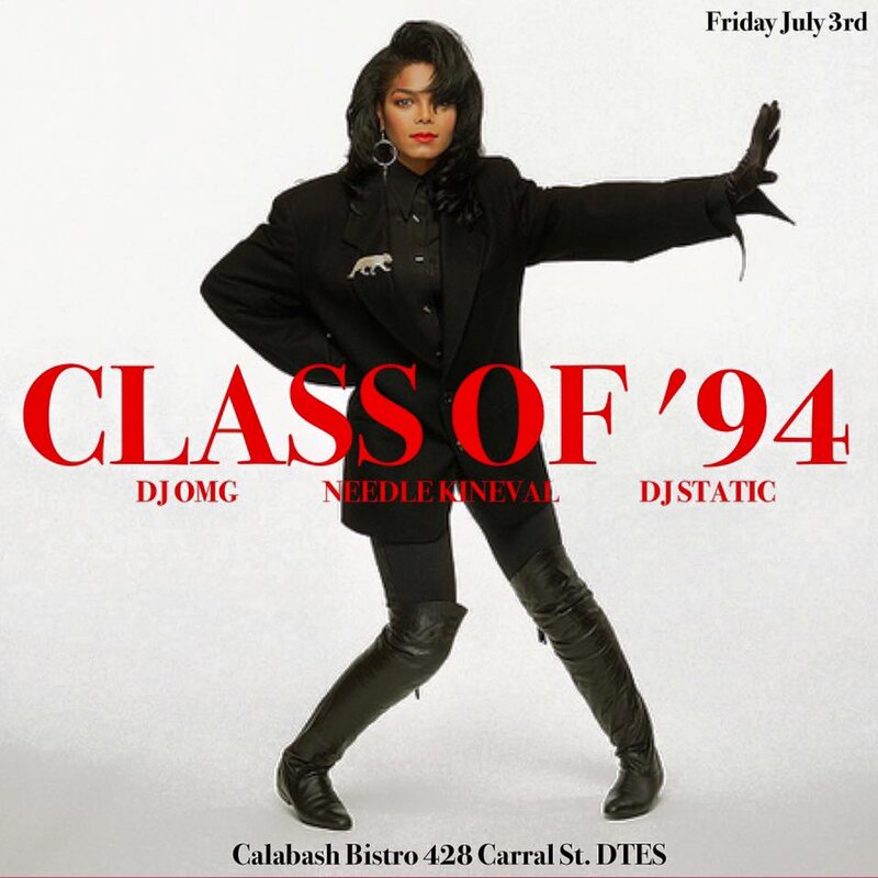 Class of '94: DJ Static , DJ OMG, Needle Kineval @ Calabash Bistro Jul 3 2015 - May 5th @ Calabash Bistro