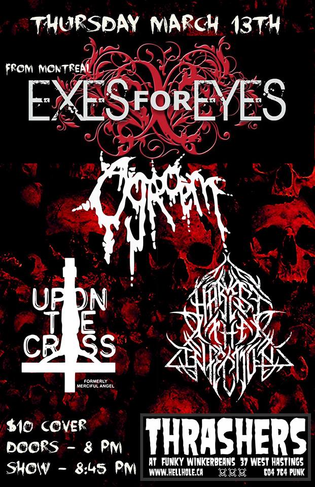EXES FOR EYES, Ogroem, Harvest The Infection, UPON THE CROSS @ Funky Winker Beans Dec 31 1969 - May 7th @ Funky Winker Beans