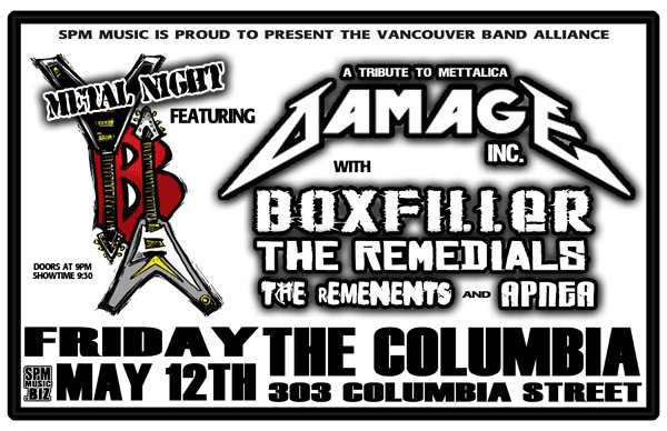 Damage Inc , War Amp , The Remedials, The Remnants, Apnea @ The Columbia May 12 2006 - May 10th @ The Columbia