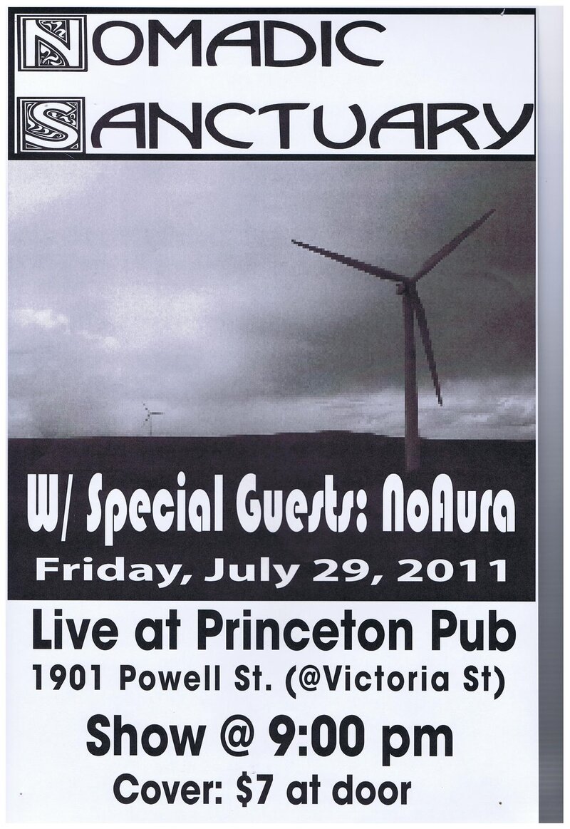 Nomadic Sanctuary, No Aura @ Princeton Pub Jul 29 2011 - May 10th @ Princeton Pub