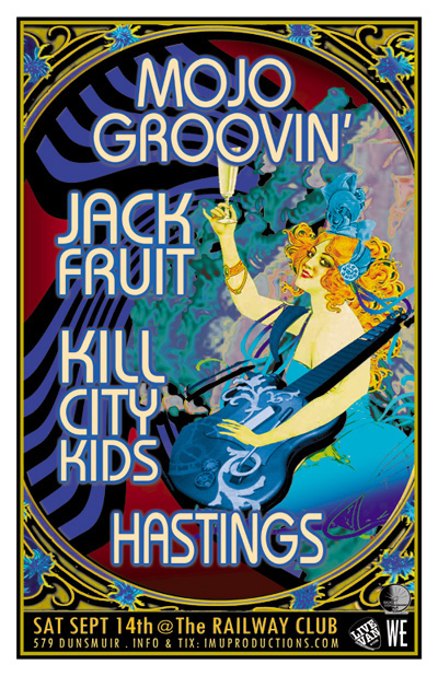 Mojo Groovin', Jackfruit, Hastings, Kill City Kids @ Railway Club Sep 14 2013 - May 9th @ Railway Club