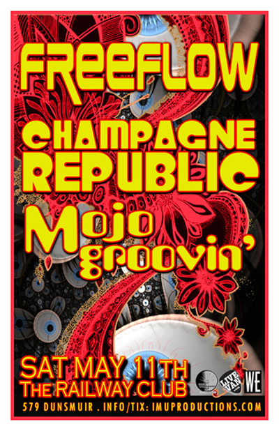 Freeflow, Champagne Republic, Mojo Groovin' @ Railway Club May 11 2013 - May 6th @ Railway Club