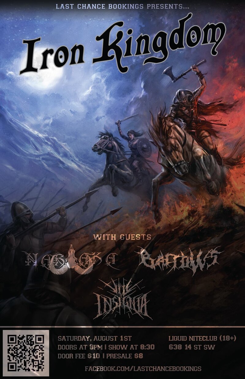 Iron Kingdom, Naraka, Barrows, VILE INSIGNIA @ Liquid Niteclub - Aug 01, 2015