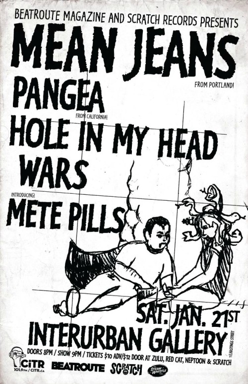 the Mean Jeans, Pangea, Wars, Mete Pills @ Interurban Gallery Jan 21 2012 - May 6th @ Interurban Gallery
