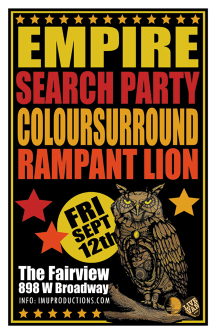Empire, Coloursurround, Search Party, Rampant Lion @ Fairview Pub - Sep 12, 2014