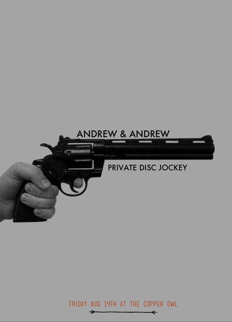ANDREW & ANDREW: Andrew Allsgood ,  Andrew Elliott @ Copper Owl Aug 14 2015 - May 16th @ Copper Owl