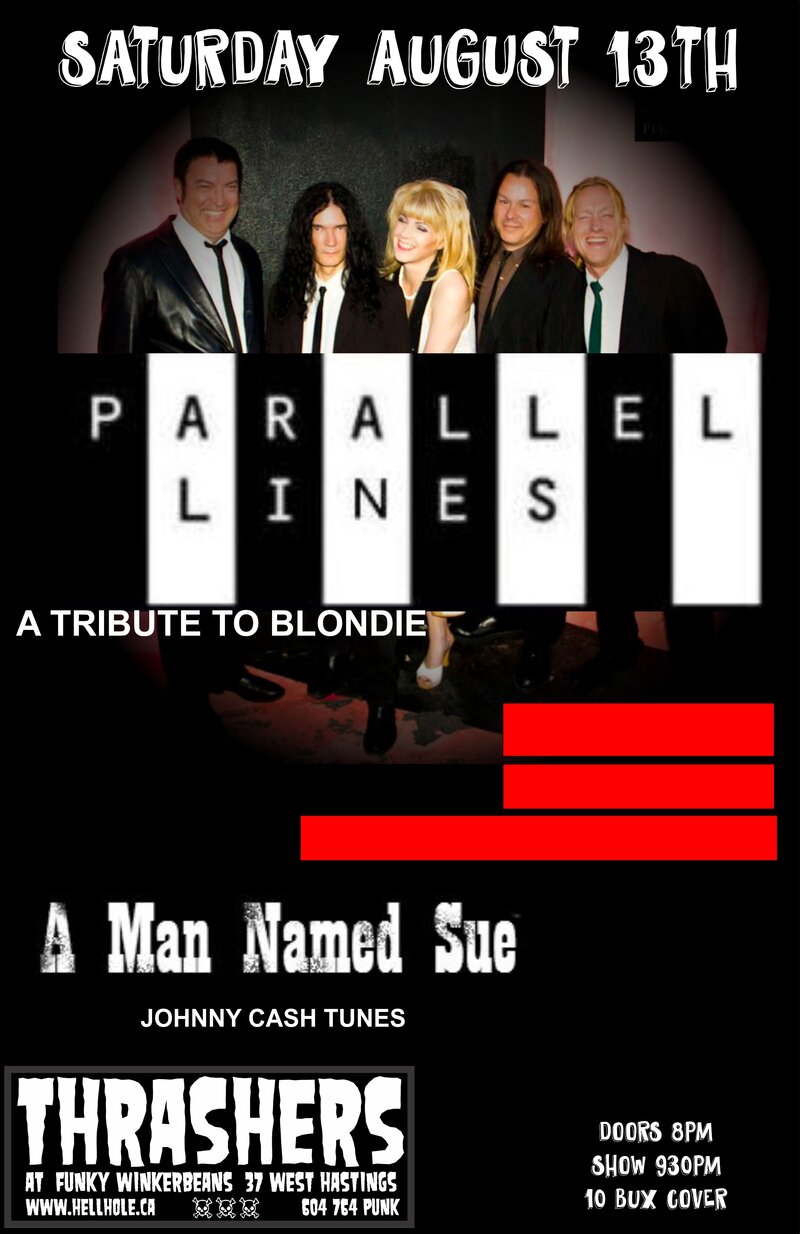 TRIBUTES TO BLONDIE AND JOHNNY CASH~~: Parallel Lines, A Man Named Sue @ Funky Winker Beans Aug 13 2016 - May 7th @ Funky Winker Beans