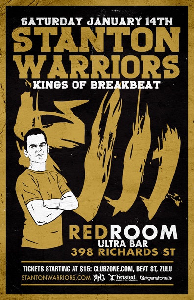 KINGS OF BREAKBEAT -: Stanton Warriors, with Kraig, and Soma @ The Red Room - Jan 14, 2012