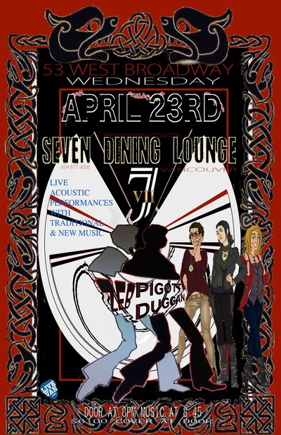 A NIGHT OF IRISH TRADITIONAL MUSIC AND FOLK ROCK: Zeb Pigott-Duggan @ Seven Dining Lounge Apr 23 2014 - May 13th @ Seven Dining Lounge