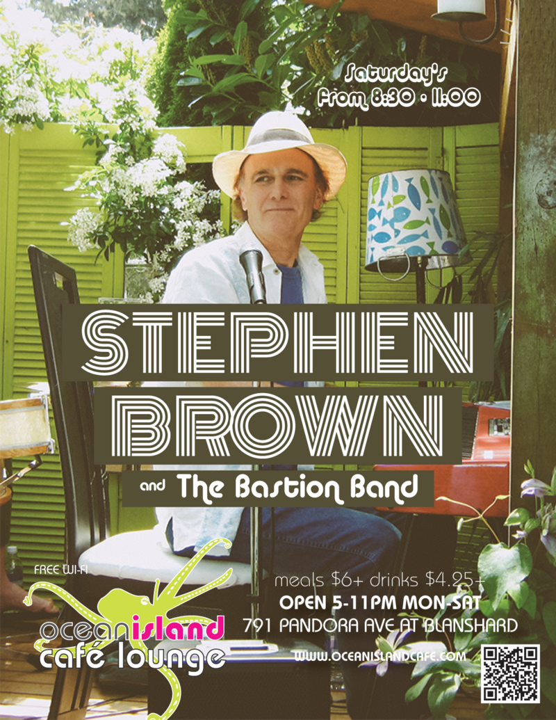 Jazz, roots, blues & swing: Stephen Brown and the Bastion Band @ Ocean Island Lounge - Sep 26, 2015