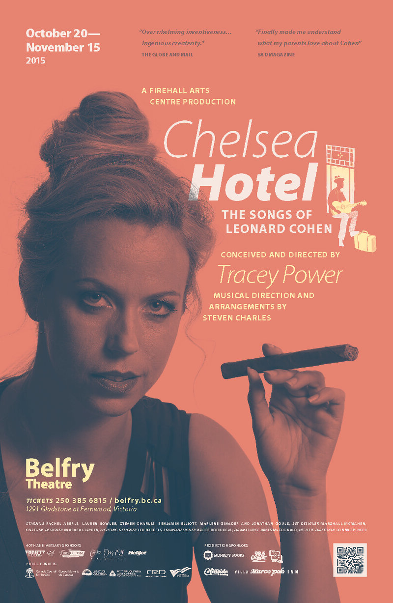 Chelsea Hotel: The Songs of Leonard Cohen @ Belfry Theatre Oct 29 2015 - Jun 11th @ Belfry Theatre
