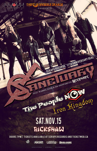SCRAPE records "17th Anniversary Version 2.0 - The Dessert": Sanctuary, The People Now, Iron Kingdom @ Rickshaw Theatre Nov 15 2014 - May 6th @ Rickshaw Theatre