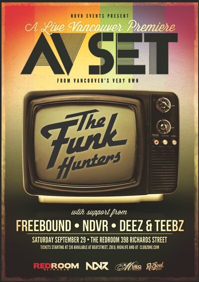 NDVR Events present: The Funk Hunters, Freebound, DEEZ & TEEBZ,  DJ NDVR @ The Red Room Sep 29 2012 - Jun 10th @ The Red Room