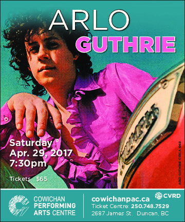 Running Down The Road Tour: Arlo Guthrie @ Cowichan Performing Arts Centre Apr 29 2017 - May 6th @ Cowichan Performing Arts Centre