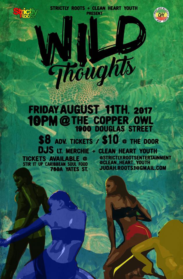 Strictly Roots & Clean Heart Youth present WILD THOUGHTS: Lt. Merchie, Clean Heart Youth @ Copper Owl Aug 11 2017 - Jun 5th @ Copper Owl