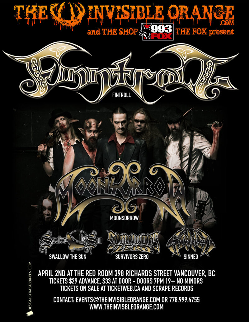 Finntroll, Moonsorrow, Swallow The Sun, Sinned, Titans Eve @ The Red Room Apr 22 2010 - May 9th @ The Red Room
