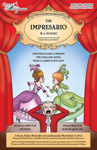 'The Impresario' - Concert of operatic favourites: Opera Mariposa @ Marpole United Church Nov 16 2012 - May 10th @ Marpole United Church