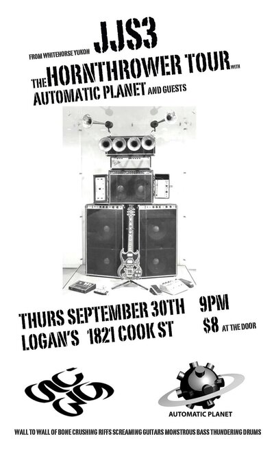 JJS3, Automatic Planet, Guests TBA @ Logan's Pub Sep 30 2010 - May 16th @ Logan's Pub